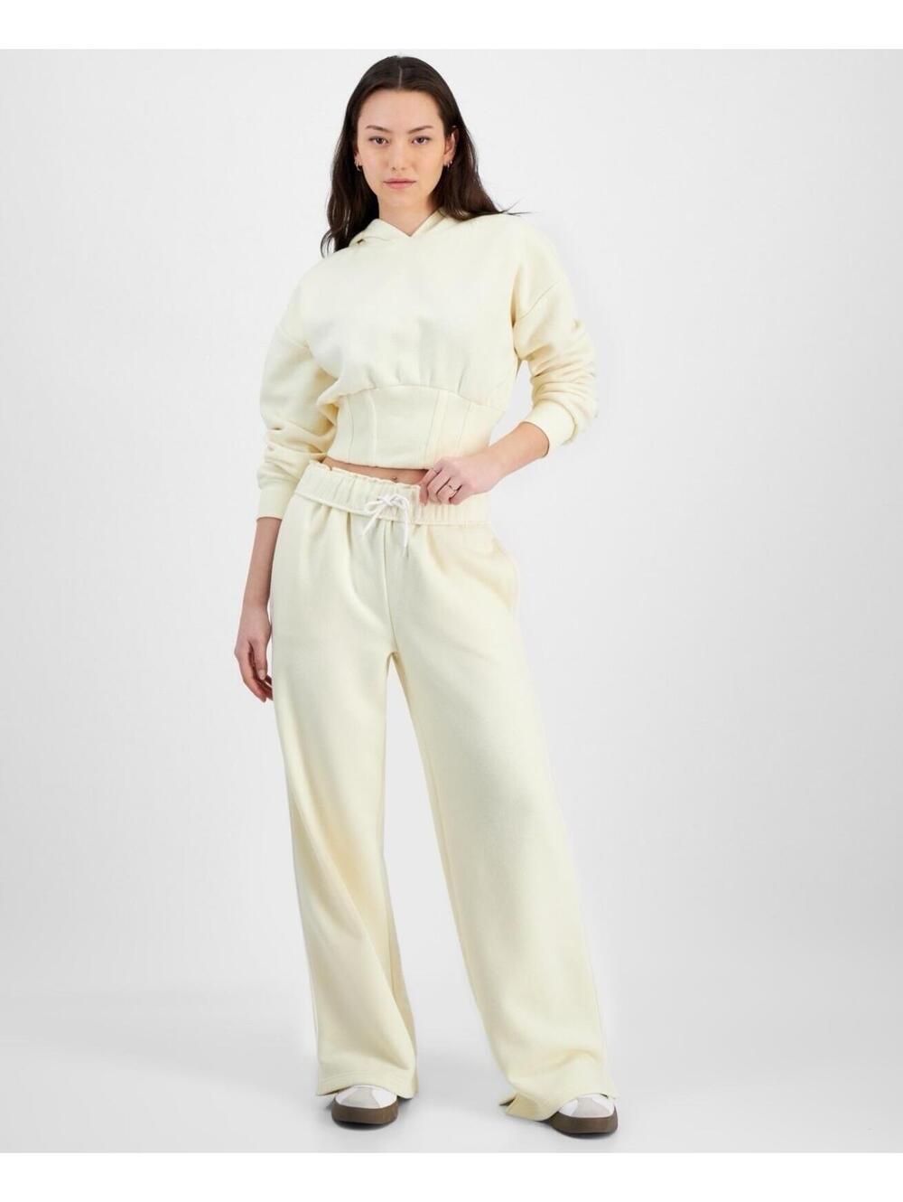 $34 Madden Girl Juniors Corset Style Sweatshirt Wide Leg Sweatpants L